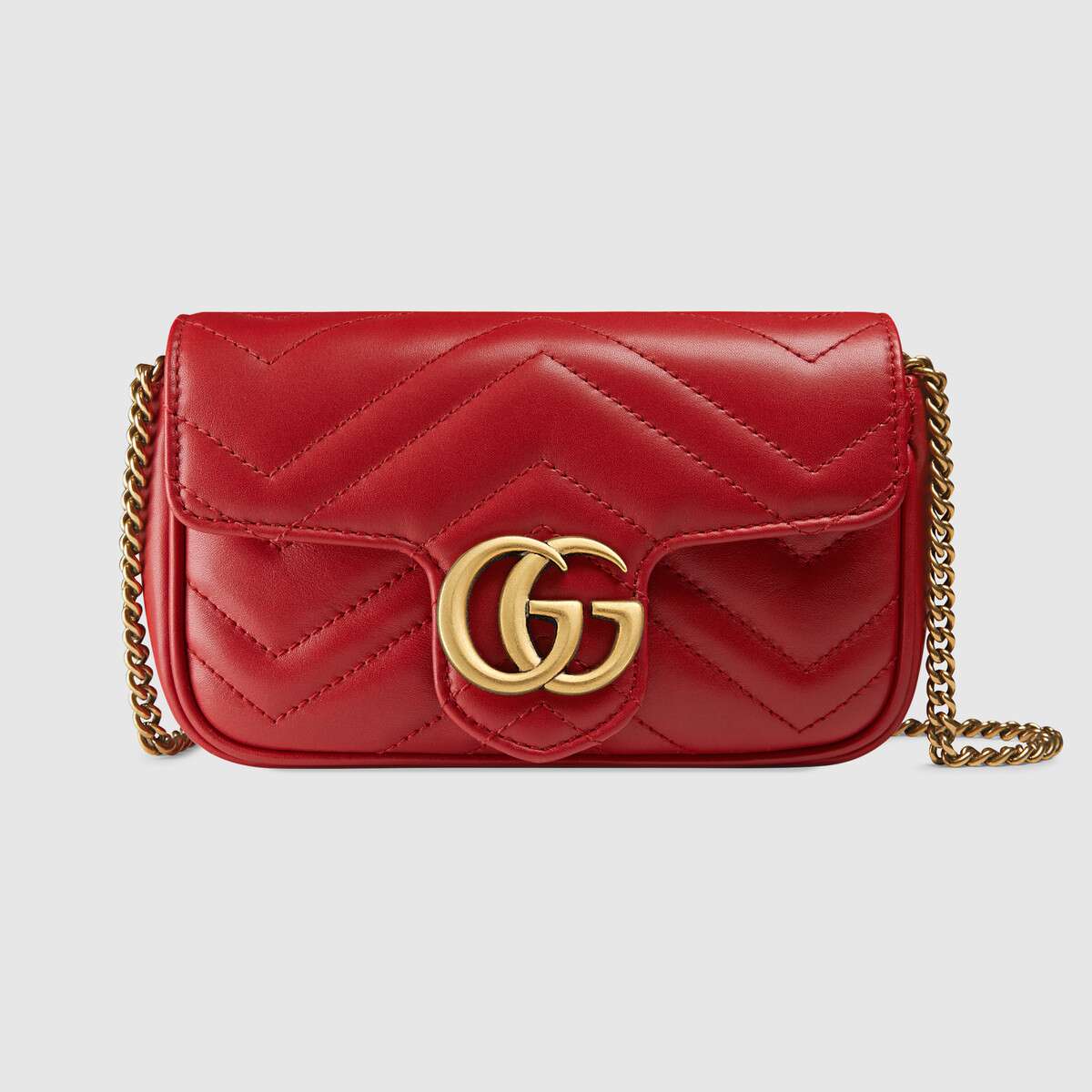 GUCCI GG Marmont matelassé leather super mini bag